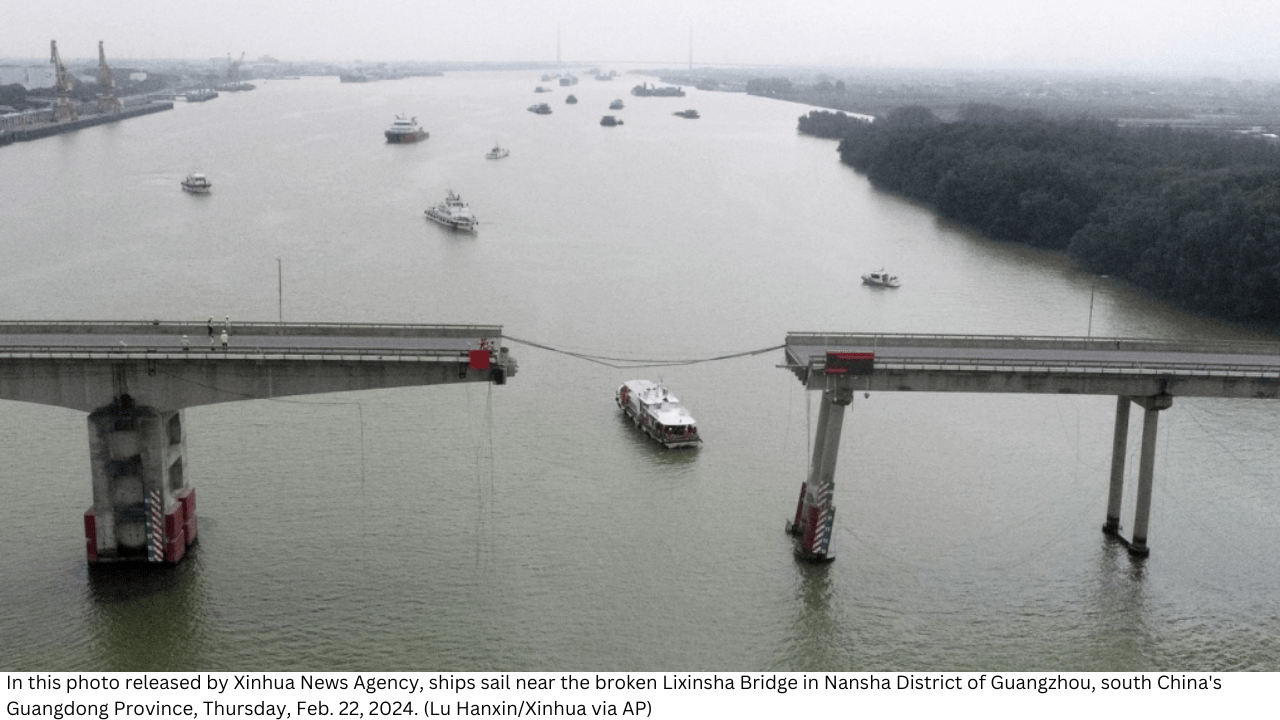 Deadly Bridge Crash: Container Ship Tragedy Leaves 5 Dead in South China